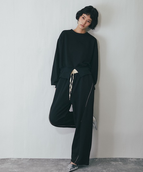 ANOTHER S(アナザーエス)の「セットアップ可裏毛カーブラインワイドパンツ(その他パンツ・レディース・杢グレー/ブラウン/チャコールグレー/ブラック・FREE)」の12枚目の写真