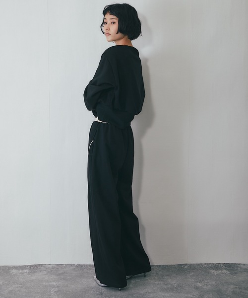 ANOTHER S(アナザーエス)の「セットアップ可裏毛カーブラインワイドパンツ(その他パンツ・レディース・杢グレー/ブラウン/チャコールグレー/ブラック・FREE)」の17枚目の写真
