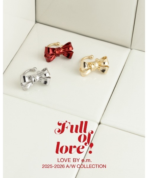 LOVE BY e.m. （ラブバイイーエム）の「ミニリボンイヤーカフ/25-26AW/レディース（イヤーカフ・レディース・シルバー/ゴールド・FREE）」の4枚目の写真