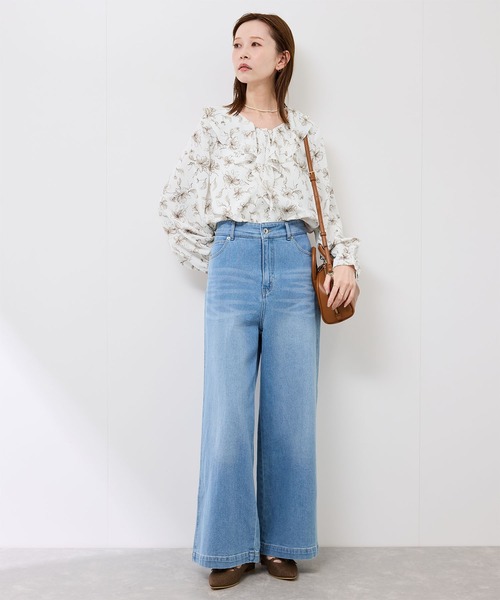 ROPE' PICNIC（ロペピクニック）の「花柄ラッフルデザインブラウス（シャツ/ブラウス・レディース・グレー/ダークブラウン・FREE）」の21枚目の写真