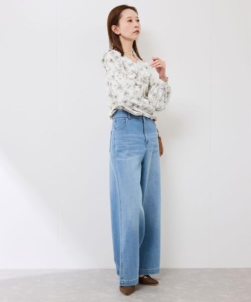 ROPE' PICNIC（ロペピクニック）の「花柄ラッフルデザインブラウス（シャツ/ブラウス・レディース・グレー/ダークブラウン・FREE）」の20枚目の写真