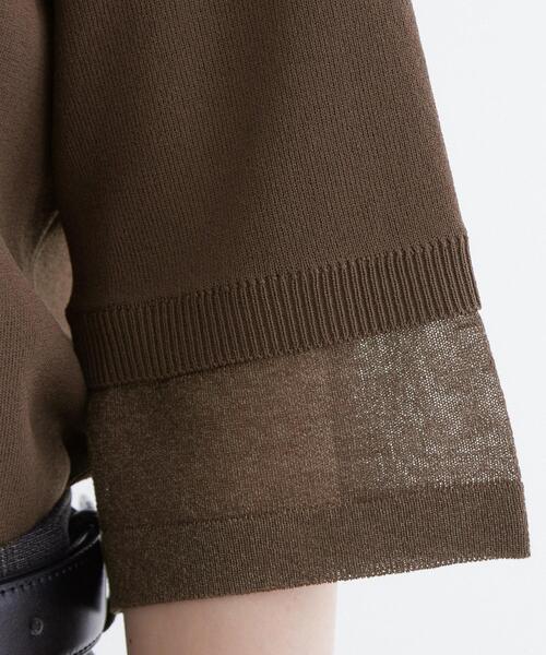 grove（グローブ）の「【ひんやり多機能】やわらかドライタッチ 袖口シアードッキングプルオーバー（ニット/セーター・レディース・イエロー/ダークブラウン/ワインレッド/ブラック/アイボリー・03/02/01/04/05）」の14枚目の写真