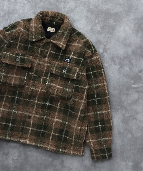 MaSa専用OMBRE CHECK WOOLSPORT JACKET TES BOA SURF CHECK JACKET / ボアジャケット（その他アウター）｜The