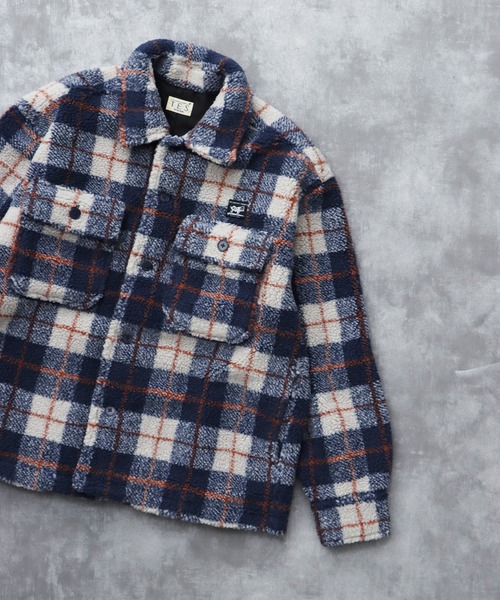 The Endless Summer(エンドレスサマー)の「TES BOA SURF CHECK JACKET / ボアジャケット(その他アウター・メンズ・ブルーグレー/カーキ/ワイン/ブラック/ホワイト・LARGE/MEDIUM)」の3枚目の写真