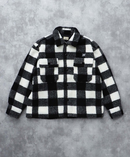 The Endless Summer(エンドレスサマー)の「TES BOA SURF CHECK JACKET / ボアジャケット(その他アウター・メンズ・ブルーグレー/カーキ/ワイン/ブラック/ホワイト・LARGE/MEDIUM)」の20枚目の写真