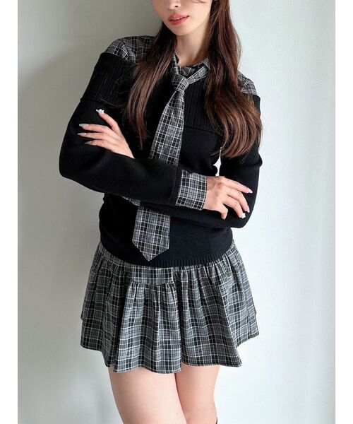 シャツレイヤードニットトップス（ニット/セーター）｜RESEXXY