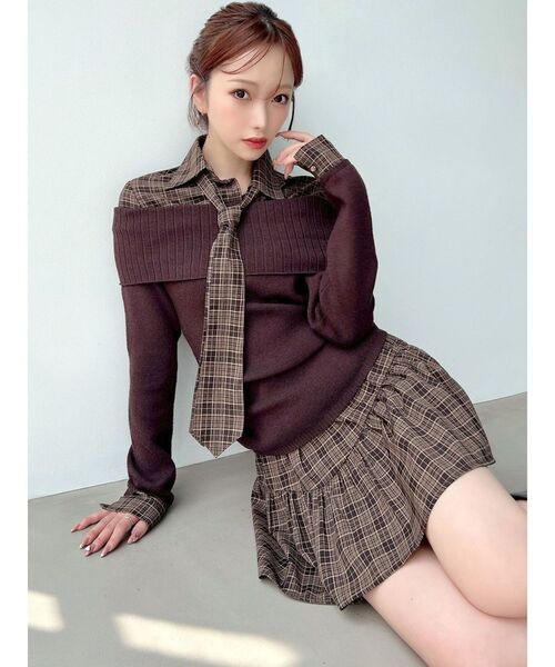 シャツレイヤードニットトップス（ニット/セーター）｜RESEXXY