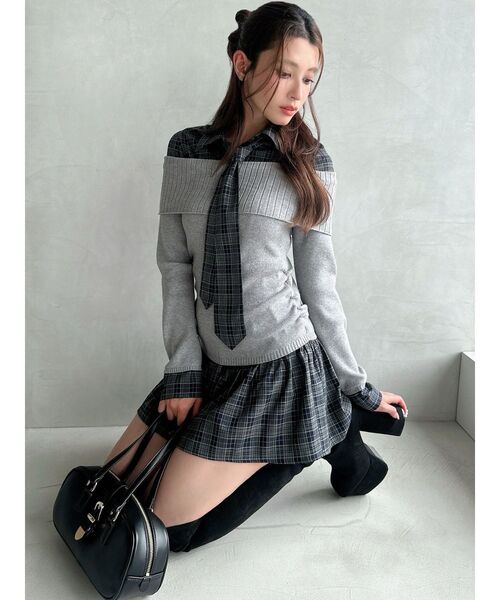 シャツレイヤードニットトップス（ニット/セーター）｜RESEXXY