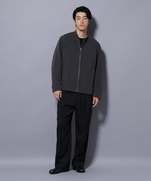 NANO universe(ナノユニバース)の「TR シングルライダースブルゾン(ライダースジャケット・メンズ・ブラック/チャコール/ベージュ・L/M/S)」の22枚目の写真