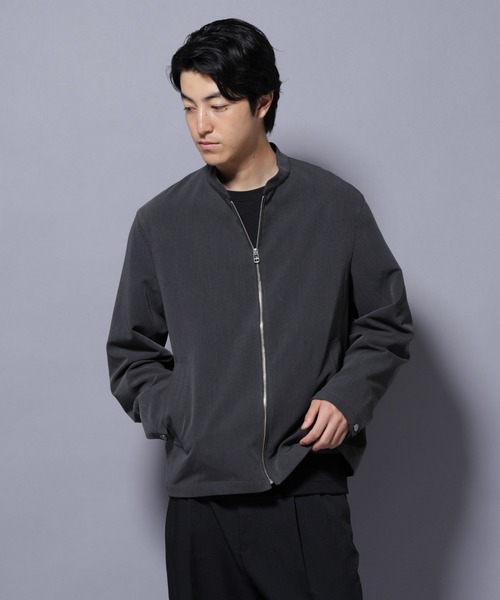 NANO universe(ナノユニバース)の「TR シングルライダースブルゾン(ライダースジャケット・メンズ・ブラック/チャコール/ベージュ・L/M/S)」の20枚目の写真