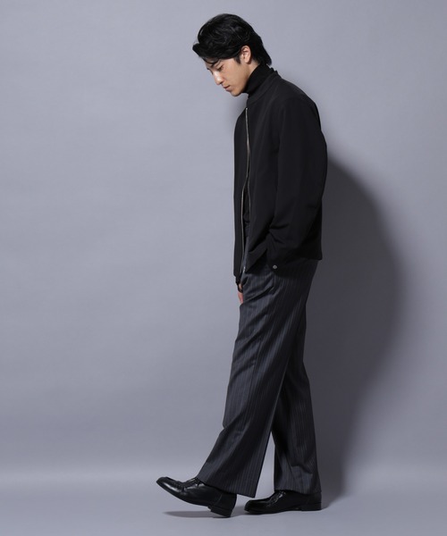 NANO universe(ナノユニバース)の「TR シングルライダースブルゾン(ライダースジャケット・メンズ・ブラック/チャコール/ベージュ・L/M/S)」の17枚目の写真