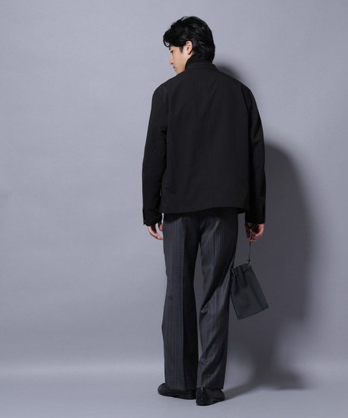 NANO universe(ナノユニバース)の「TR シングルライダースブルゾン(ライダースジャケット・メンズ・ブラック/チャコール/ベージュ・L/M/S)」の6枚目の写真