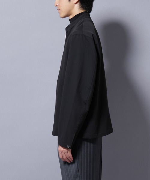 NANO universe(ナノユニバース)の「TR シングルライダースブルゾン(ライダースジャケット・メンズ・ブラック/チャコール/ベージュ・L/M/S)」の7枚目の写真