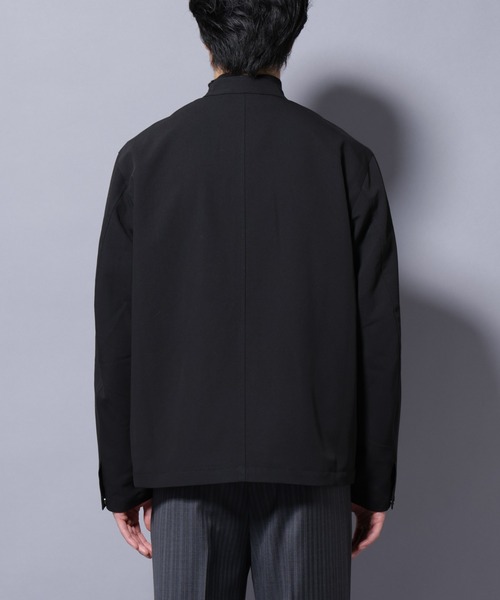 NANO universe(ナノユニバース)の「TR シングルライダースブルゾン(ライダースジャケット・メンズ・ブラック/チャコール/ベージュ・L/M/S)」の8枚目の写真