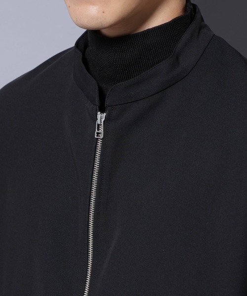 NANO universe(ナノユニバース)の「TR シングルライダースブルゾン(ライダースジャケット・メンズ・ブラック/チャコール/ベージュ・L/M/S)」の9枚目の写真