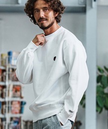 msw1751-Logo Patch Brushed Lining Pullover トレーナー(F25F210)
