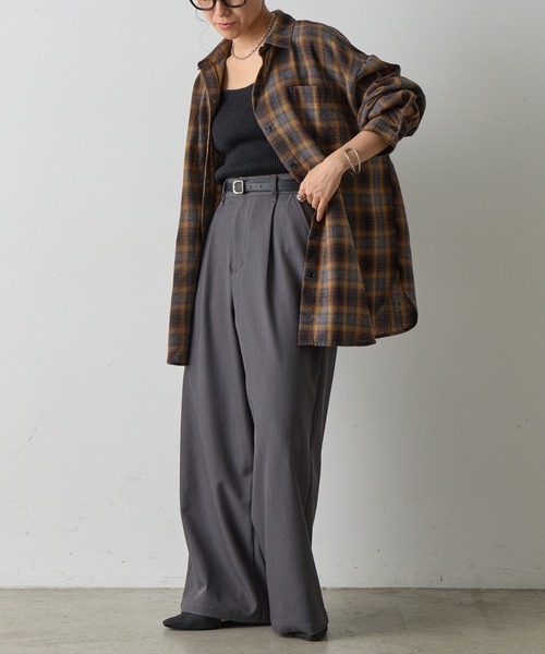 COLONY 2139（コロニートゥーワンスリーナイン）の「ライトフランネルチェックオーバーシャツ（シャツ/ブラウス・レディース・グレー/ブラック/ブラウン・FREE）」の17枚目の写真