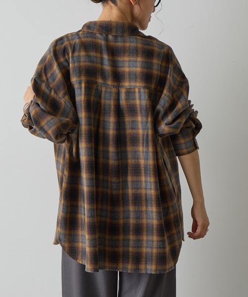 COLONY 2139（コロニートゥーワンスリーナイン）の「ライトフランネルチェックオーバーシャツ（シャツ/ブラウス・レディース・グレー/ブラック/ブラウン・FREE）」の14枚目の写真