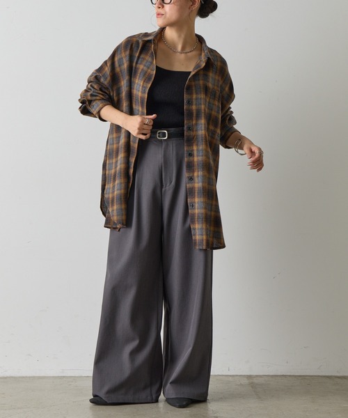 COLONY 2139（コロニートゥーワンスリーナイン）の「ライトフランネルチェックオーバーシャツ（シャツ/ブラウス・レディース・グレー/ブラック/ブラウン・FREE）」の16枚目の写真
