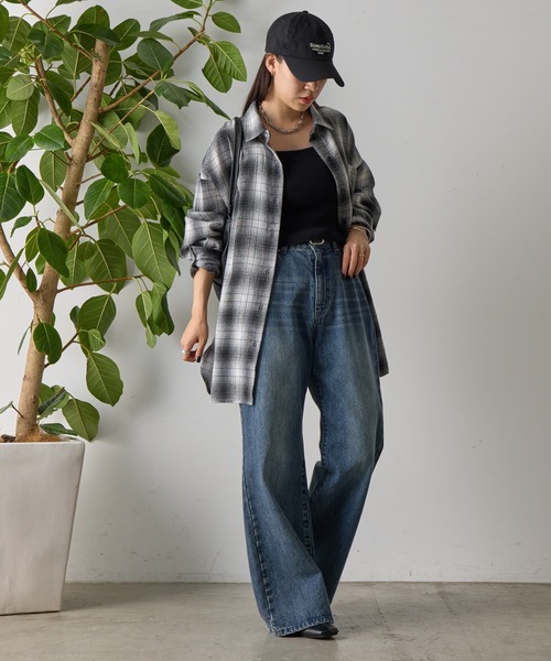 COLONY 2139（コロニートゥーワンスリーナイン）の「ライトフランネルチェックオーバーシャツ（シャツ/ブラウス・レディース・グレー/ブラック/ブラウン・FREE）」の11枚目の写真