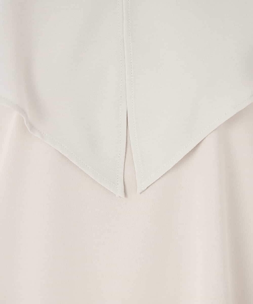 a.v.v(アーヴェヴェ)の「シアーラッフルトップス(Tシャツ/カットソー・レディース・ブラック/グレー系その他/グリーン/ピンク・38/36/40)」の6枚目の写真
