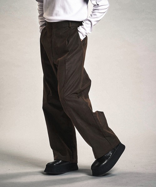 NO ID.（ノーアイディ）の「【NO ID.】Coating Twill Cocoon Trousers / コーティング ツイル コクーン トラウザーズ（その他パンツ・メンズ・ブラック/ネイビー/ブラウン・1(S)/2(M)）」の14枚目の写真