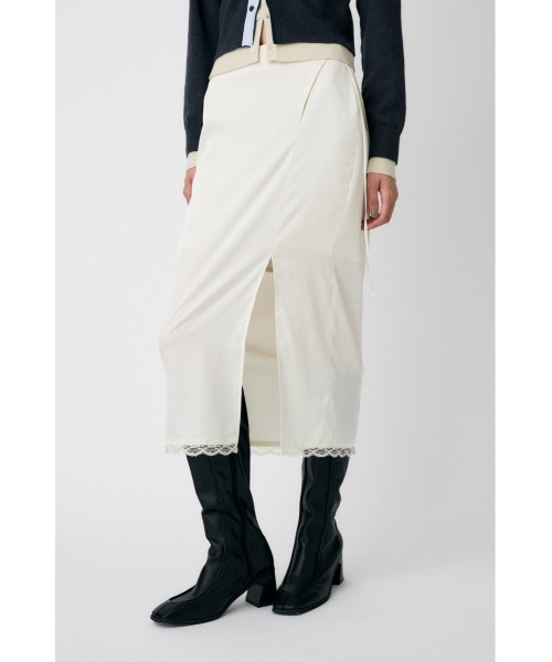 MOUSSY(マウジー)の「【25年AW新作】DOT SATIN スカート(スカート・レディース・オフホワイト/ブラック・1/2)」の6枚目の写真