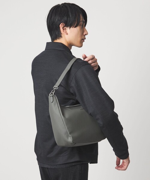 シボ レザーライク 2WAY ショルダーバッグ（ショルダーバッグ）｜green