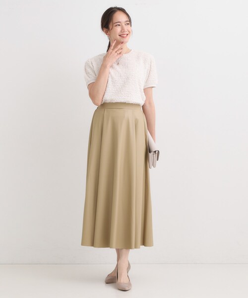 DRESKIP（ドレスキップ）の「【S-LL】大人の抜け感 合皮フレアスカート（スカート・レディース・ブラック/ベージュ・04/03/02/01）」の9枚目の写真