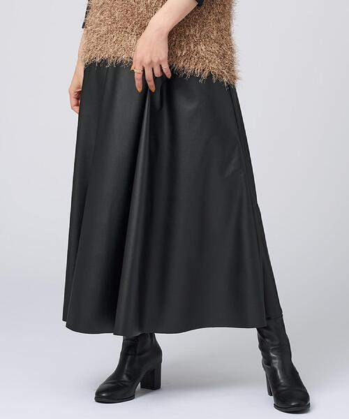 DRESKIP（ドレスキップ）の「【S-LL】大人の抜け感 合皮フレアスカート（スカート・レディース・ブラック/ベージュ・04/03/02/01）」の17枚目の写真