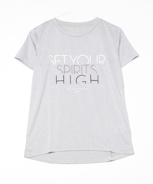 TIGORA（ティゴラ）の「ティゴラ TIGORA ドライグラフィックTシャツ（Tシャツ/カットソー・レディース・ライラック/ライトグレー・S/M/L/XL）」の2枚目の写真