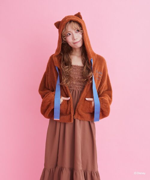 Disney(ディズニー)の「Disney アリストキャット/ニットパーカー(パーカー・レディース・ライトグレー/ライトブラウン/オフホワイト・FREE)」の4枚目の写真