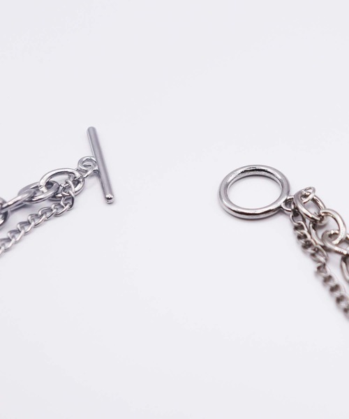 VIBGYOR（ヴィブジョー）の「【IZU】 2連チェーンネックレス メンズ レディース ユニセックス シルバー 太チェーン 細チェーン レイヤード 韓国ファッション ストリート系 アクセサリー（ネックレス・メンズ・シルバー・FREE）」の3枚目の写真