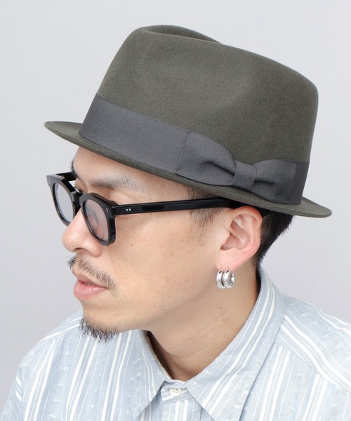 ショート フラットブリム フェルト 中折れハット（ハット）｜ReqHatter