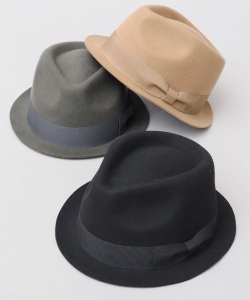 ショート フラットブリム フェルト 中折れハット（ハット）｜ReqHatter
