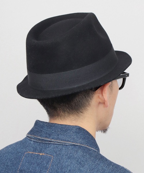 ショート フラットブリム フェルト 中折れハット（ハット）｜ReqHatter
