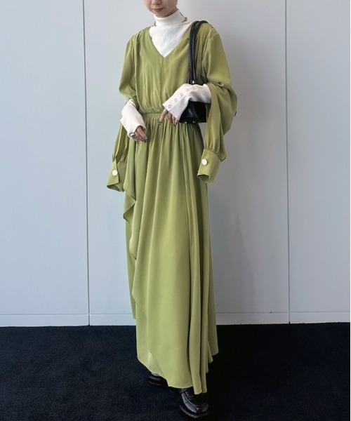 あめり FLARE LAP DETAIL DRESS（ワンピース）｜Ameri（アメリ）の