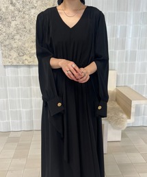 ぽつ　アメリ　dress Ameri（アメリ）の「FLARE LAP DETAIL DRESS（ワンピース）」 - WEAR