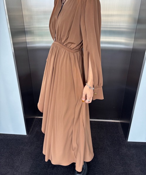 FLARE LAP DETAIL DRESS（ワンピース）｜Ameri（アメリ）の