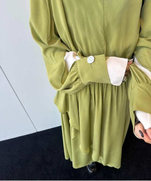 セール】FLARE LAP DETAIL DRESS（ワンピース）｜Ameri（アメリ）の