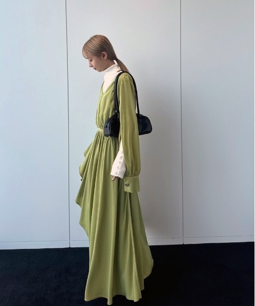 FLARE LAP DETAIL DRESS（ワンピース）｜Ameri（アメリ）の