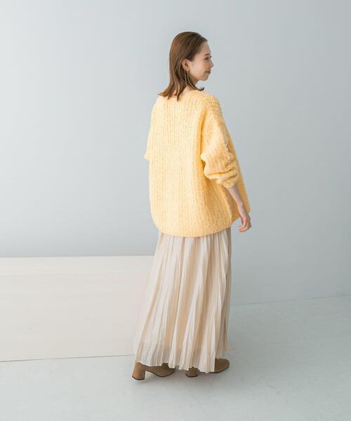 URBAN RESEARCH ROSSO WOMEN（アーバンリサーチ　ロッソ）の「プリーツドッキング2WAYキャミワンピース（ワンピース・レディース・ネイビー/ライトベージュ・FREE）」の13枚目の写真