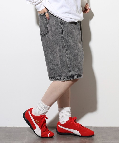 .WORKS(ドットワークス)の「.works デニム3個釦ハーフパンツ(デニムパンツ・レディース・ブルー/ダークグレー・61/64)」の4枚目の写真