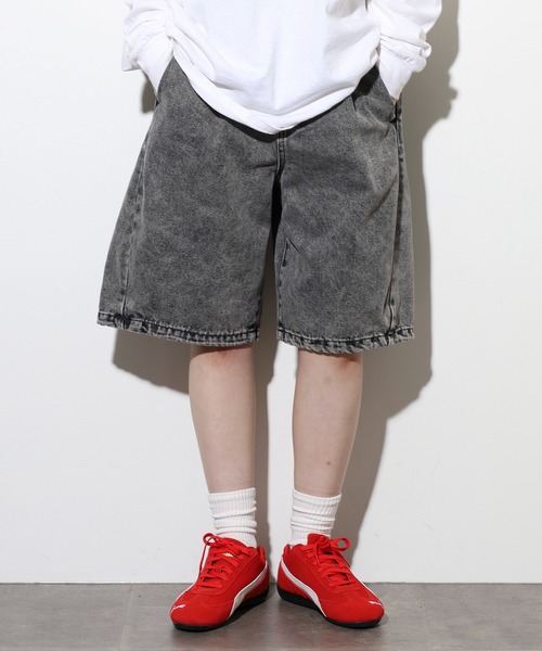 .WORKS(ドットワークス)の「.works デニム3個釦ハーフパンツ(デニムパンツ・レディース・ブルー/ダークグレー・61/64)」の5枚目の写真