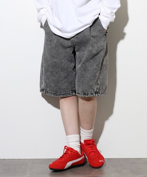 .WORKS(ドットワークス)の「.works デニム3個釦ハーフパンツ(デニムパンツ・レディース・ブルー/ダークグレー・61/64)」の6枚目の写真