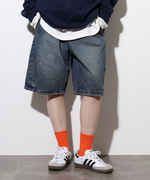 .WORKS(ドットワークス)の「.works デニム3個釦ハーフパンツ(デニムパンツ・レディース・ブルー/ダークグレー・61/64)」の8枚目の写真