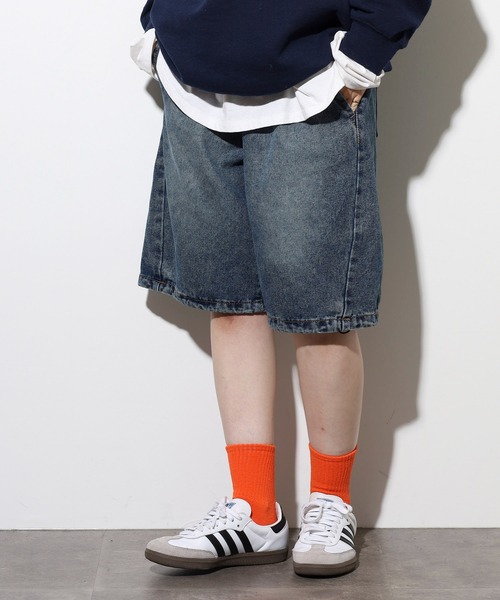 .WORKS(ドットワークス)の「.works デニム3個釦ハーフパンツ(デニムパンツ・レディース・ブルー/ダークグレー・61/64)」の9枚目の写真