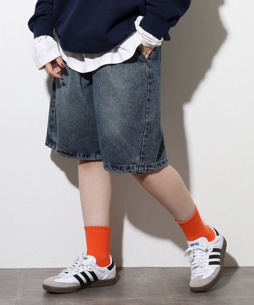 .WORKS(ドットワークス)の「.works デニム3個釦ハーフパンツ(デニムパンツ・レディース・ブルー/ダークグレー・61/64)」の10枚目の写真