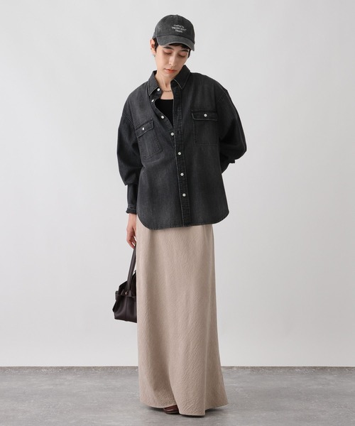 studio CLIP（スタディオクリップ）の「《ウタオ》ダンガリーシャツ（シャツ/ブラウス・レディース・グレー/ライトブルー・FREE）」の7枚目の写真