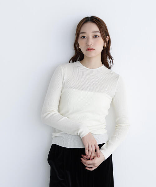 セール】◇ペプラムベスト＆リブニット（ニット/セーター）｜NATURAL